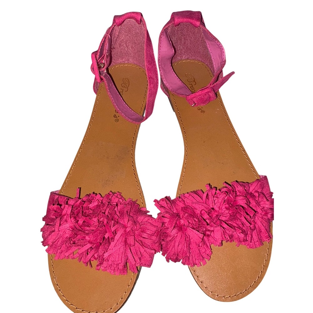 Breckelle's‎ Pink Fringe Tassel Sandals – Women's Size 8